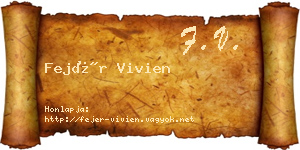 Fejér Vivien névjegykártya