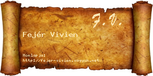 Fejér Vivien névjegykártya
