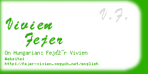 vivien fejer business card